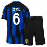 Inter Milan dětské Stefan de Vrij 6 fotbalové dresy domáci 2023-24..
